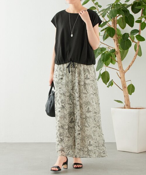 BEARDSLEY（ビアズリー）の「リネン裾ドロストブラウス（シャツ/ブラウス・レディース・ブラック/グレー/ベージュ・FREE）」の22枚目の写真