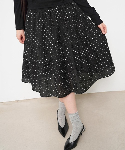 3.3 Field Trip (3.3フィールドトリップ)の「3.3 Field Trip/ドットスカート(スカート・レディース・ブルー/ブラック・FREE)」の15枚目の写真