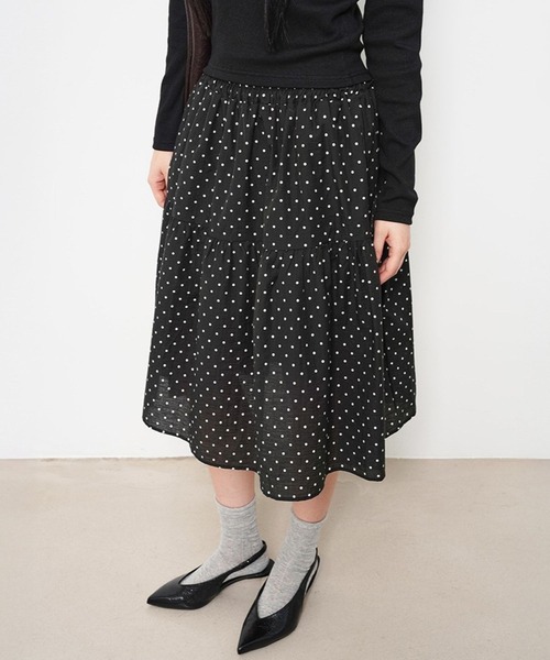 3.3 Field Trip (3.3フィールドトリップ)の「3.3 Field Trip/ドットスカート(スカート・レディース・ブルー/ブラック・FREE)」の16枚目の写真
