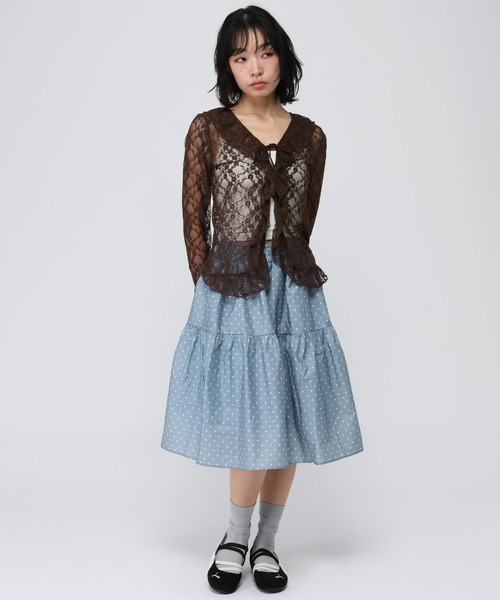 3.3 Field Trip (3.3フィールドトリップ)の「3.3 Field Trip/ドットスカート(スカート・レディース・ブルー/ブラック・FREE)」の22枚目の写真