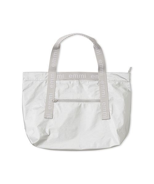 emmi（エミ）の「【ONLINE限定】撥水emmiロゴビックトートバッグ（トートバッグ・レディース・ホワイト/ブラック/シルバー・F）」の5枚目の写真