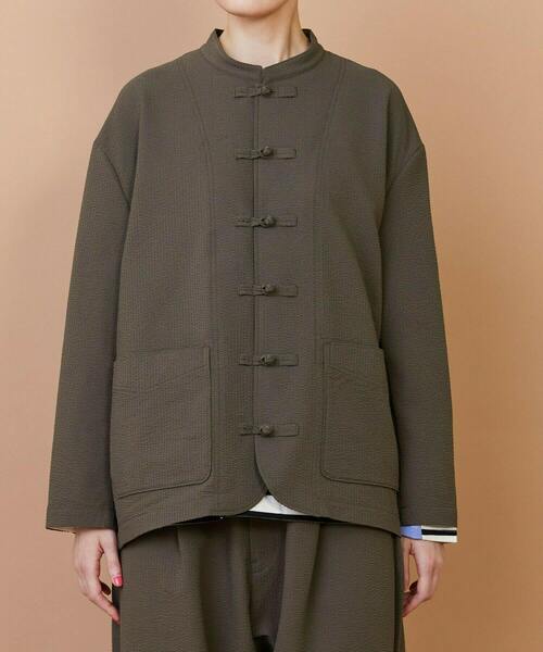 FRAPBOIS（フラボア）の「サッカー ジャケット（ブルゾン・レディース・カーキ/ブラック・1/2）」の18枚目の写真