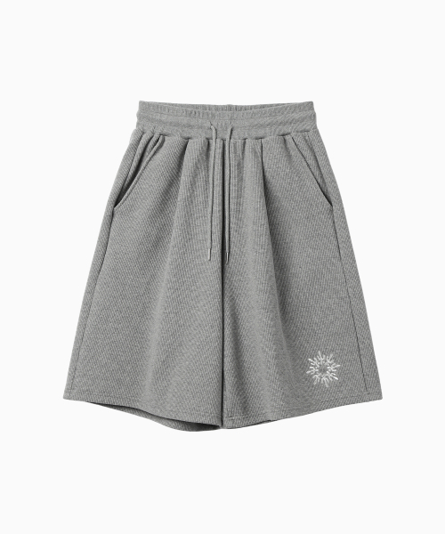 MENASOO（ミナス）の「Waffle Sweat Training Bermuda Pants（その他パンツ・レディース・スカイブルー/ブラック/ミックスグレー・F）」の4枚目の写真