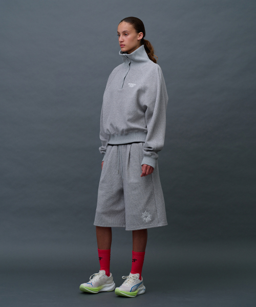 MENASOO（ミナス）の「Waffle Sweat Training Bermuda Pants（その他パンツ・レディース・スカイブルー/ブラック/ミックスグレー・F）」の10枚目の写真