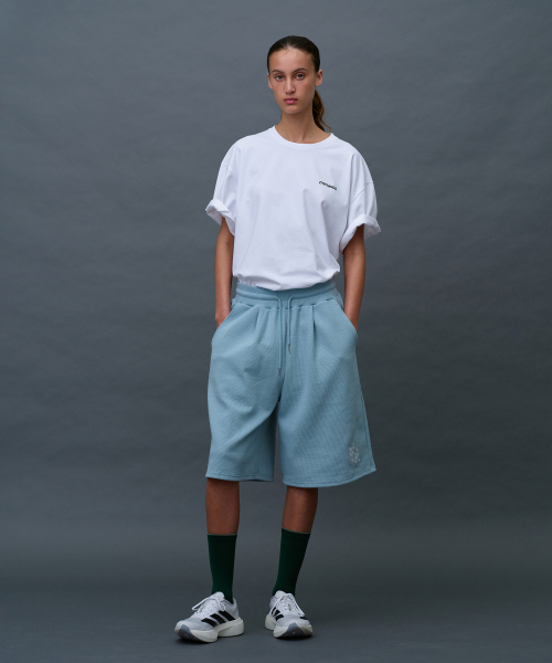 MENASOO（ミナス）の「Waffle Sweat Training Bermuda Pants（その他パンツ・レディース・スカイブルー/ブラック/ミックスグレー・F）」の14枚目の写真