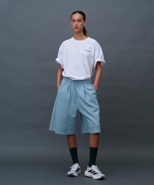 MENASOO（ミナス）の「Waffle Sweat Training Bermuda Pants（その他パンツ・レディース・スカイブルー/ブラック/ミックスグレー・F）」の15枚目の写真