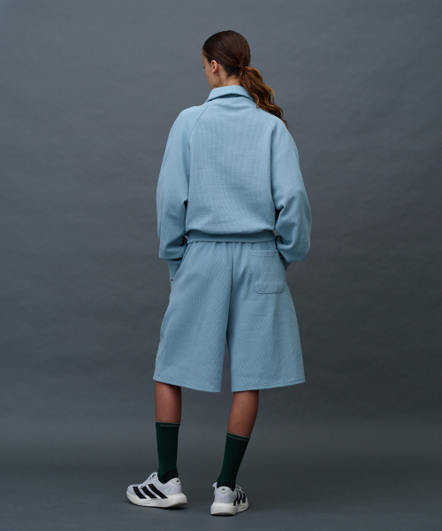 MENASOO（ミナス）の「Waffle Sweat Training Bermuda Pants（その他パンツ・レディース・スカイブルー/ブラック/ミックスグレー・F）」の19枚目の写真