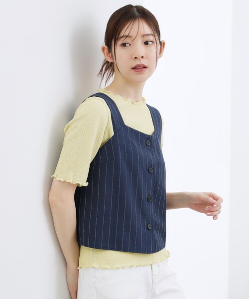 grove（グローブ）の「ストライプ ビスチェ＆インナーセット（その他トップス・レディース・ネイビー系2/ブラウン系3/グレー系2・04/03/02/05）」の16枚目の写真