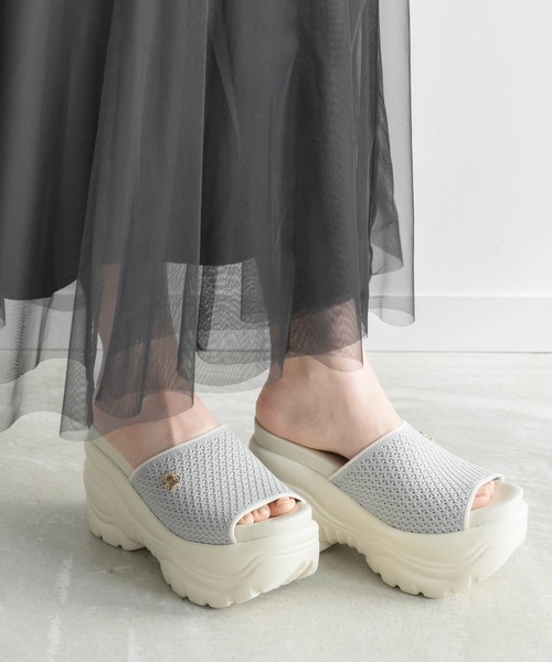 RANDA ニットボリュームソールサンダル SUSTAINABLE】ニットボリュームソールサンダル（サンダル）｜RANDA