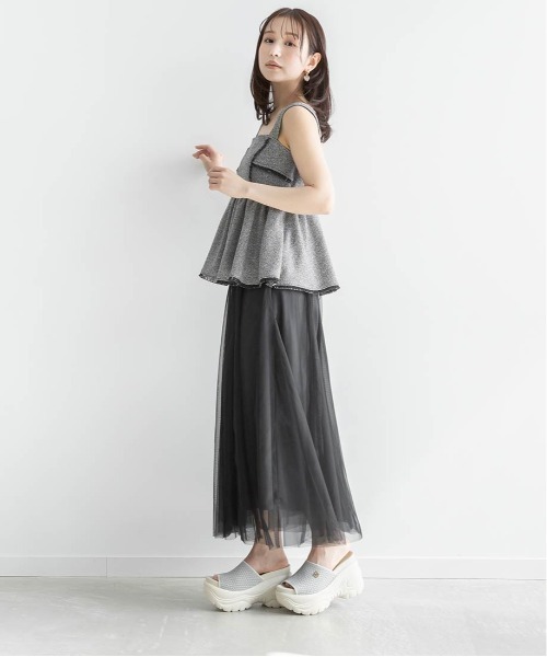 RANDA(ランダ)の「【SUSTAINABLE】ニットボリュームソールサンダル(サンダル・レディース・ブラック/アイボリー/ブルー・LL/L/M/S)」の21枚目の写真
