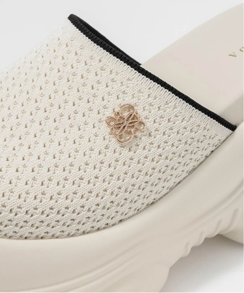 RANDA(ランダ)の「【SUSTAINABLE】ニットボリュームソールサンダル(サンダル・レディース・ブラック/アイボリー/ブルー・LL/L/M/S)」の6枚目の写真