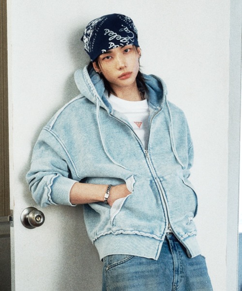 UNISEX L/Slv Hooded Zip-Up Jacket パーカー | GUESS(ゲス) JAPAN