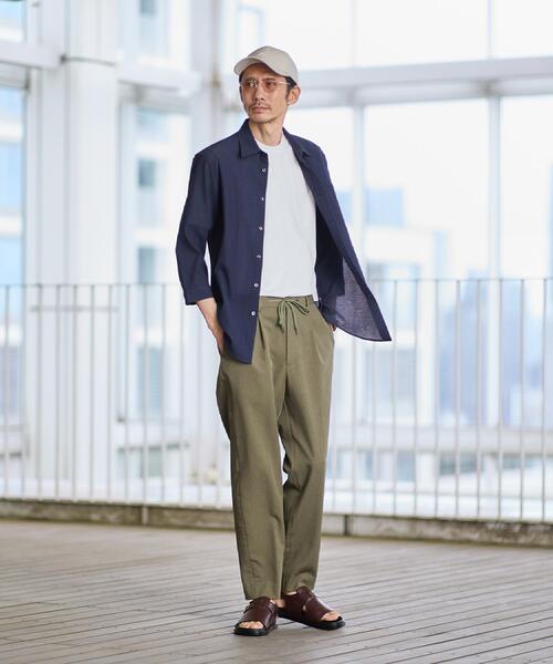 TAKEO KIKUCHI(タケオキクチ)の「リネンライクカルゼイージーパンツ(スラックス・メンズ・カーキ/ブラウン系その他/ブルー系その他/ベージュ/グレー・04/03/02/01)」の14枚目の写真