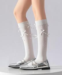 WEGO | WEGO/【26年春新作】リボン付きハイソックス(ソックス/靴下)