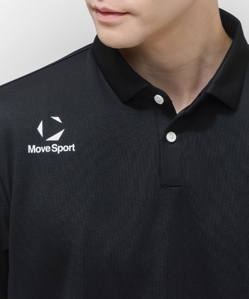 MoveSport（ムーブスポーツ）の「ムーブスポーツ  ワンポイントポロシャツ（ポロシャツ・メンズ・ホワイト/ブラック/ネイビー・M/L/LL/3L）」の8枚目の写真