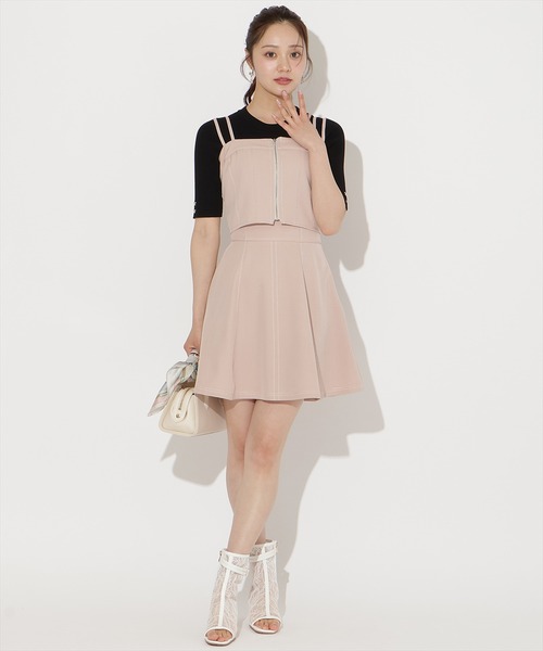 WILLSELECTION(ウィルセレクション)の「【セットアップ対応】フロントZIPデニムビスチェ(その他トップス・レディース・ブラック/ミント/ネイビー/ピンク・FREE)」の9枚目の写真