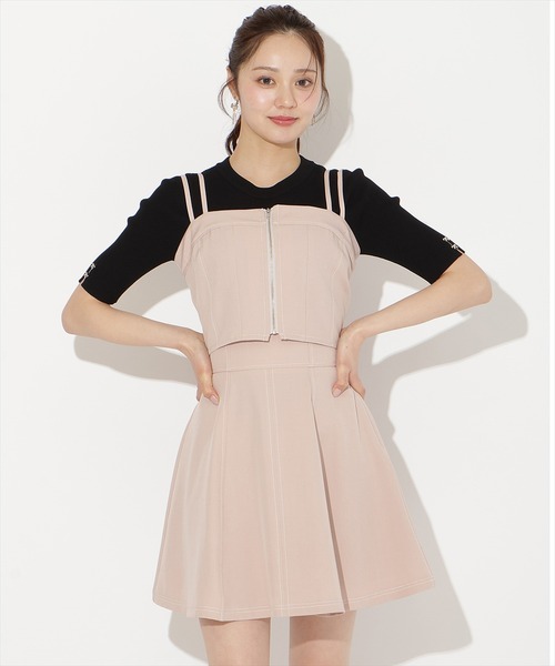 WILLSELECTION(ウィルセレクション)の「【セットアップ対応】フロントZIPデニムビスチェ(その他トップス・レディース・ブラック/ミント/ネイビー/ピンク・FREE)」の5枚目の写真