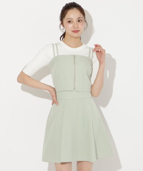 WILLSELECTION(ウィルセレクション)の「【セットアップ対応】フロントZIPデニムビスチェ(その他トップス・レディース・ブラック/ミント/ネイビー/ピンク・FREE)」の11枚目の写真