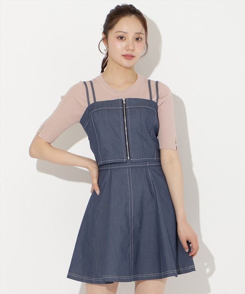 WILLSELECTION(ウィルセレクション)の「【セットアップ対応】フロントZIPデニムビスチェ(その他トップス・レディース・ブラック/ミント/ネイビー/ピンク・FREE)」の20枚目の写真