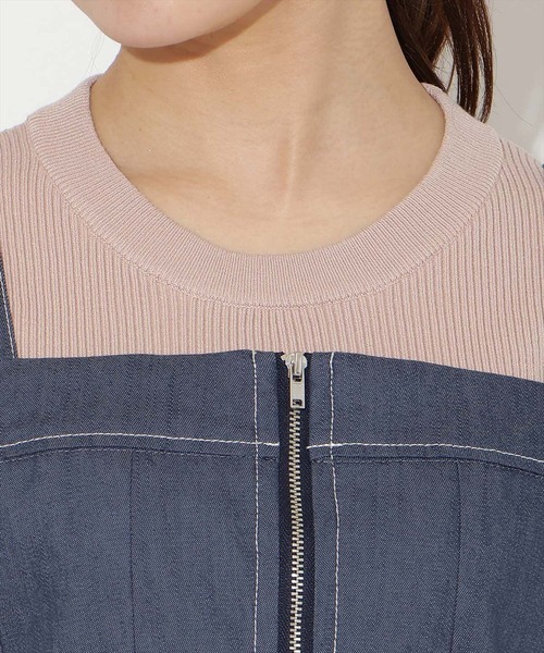 WILLSELECTION(ウィルセレクション)の「【セットアップ対応】フロントZIPデニムビスチェ(その他トップス・レディース・ブラック/ミント/ネイビー/ピンク・FREE)」の22枚目の写真
