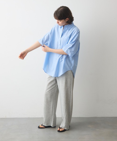 full/fill.（フルフィル）の「easy carve sweat pants / イージーカーブスウェットパンツ（スウェットパンツ・レディース・ダークグレー/グレー・FREE）」の7枚目の写真