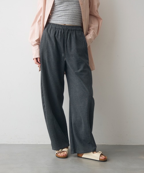 full/fill.（フルフィル）の「easy carve sweat pants / イージーカーブスウェットパンツ（スウェットパンツ・レディース・ダークグレー/グレー・FREE）」の11枚目の写真
