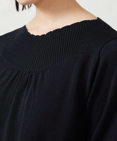 Jocomomola(ホコモモラ)の「El Rucio フラワー刺繍ニットプルオーバー(ニット/セーター・レディース・ダークインディゴブルー/ブラック・40)」の13枚目の写真