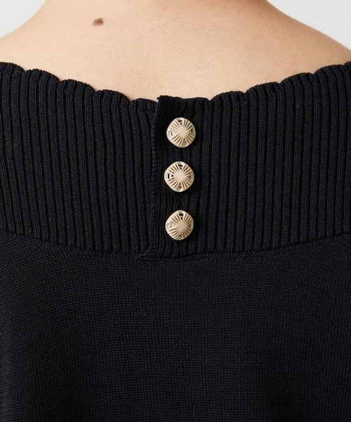 Jocomomola(ホコモモラ)の「El Rucio フラワー刺繍ニットプルオーバー(ニット/セーター・レディース・ダークインディゴブルー/ブラック・40)」の17枚目の写真