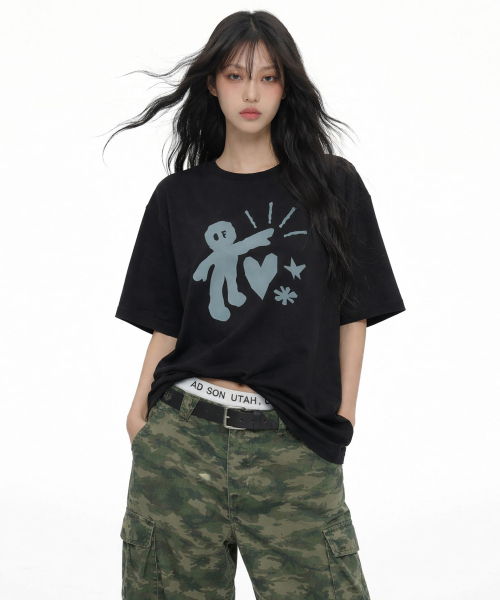 GRAVER（グレーバー）の「[ユニセックス]TAKE CARE 半袖Tシャツ_3カラー（Tシャツ/カットソー・レディース・ベージュ/ブラック/ホワイト・LARGE/SMALL/MEDIUM/X-LARGE）」の7枚目の写真