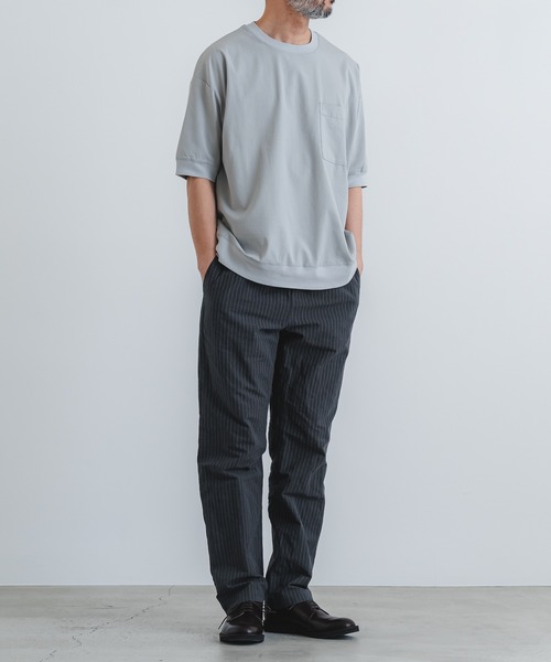 quadro（クオドロ）の「アサレチックポケ付プルオーバー（Tシャツ/カットソー・メンズ・オフホワイト/グレー/ブルー/チャコール・MEDIUM）」の17枚目の写真