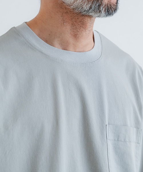 quadro（クオドロ）の「アサレチックポケ付プルオーバー（Tシャツ/カットソー・メンズ・オフホワイト/グレー/ブルー/チャコール・MEDIUM）」の16枚目の写真