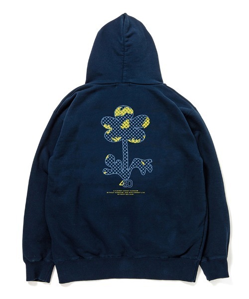 430（フォーサーティ）の「mpa4085- NF BIG LOVE FLOWER Z-U PARKA ジップパーカー(26-120)（パーカー・メンズ・グレー/ブラック/ホワイト/イエロー/ネイビー・1/0/3/2）」の4枚目の写真