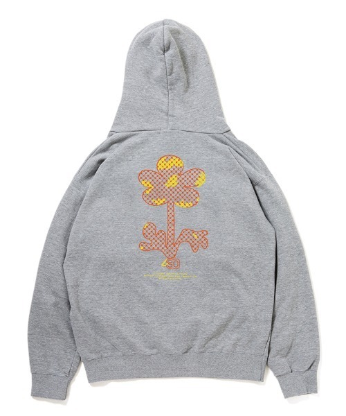 430（フォーサーティ）の「mpa4085- NF BIG LOVE FLOWER Z-U PARKA ジップパーカー(26-120)（パーカー・メンズ・グレー/ブラック/ホワイト/イエロー/ネイビー・1/0/3/2）」の3枚目の写真