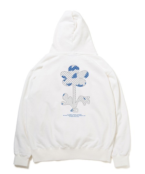 430（フォーサーティ）の「mpa4085- NF BIG LOVE FLOWER Z-U PARKA ジップパーカー(26-120)（パーカー・メンズ・グレー/ブラック/ホワイト/イエロー/ネイビー・1/0/3/2）」の2枚目の写真