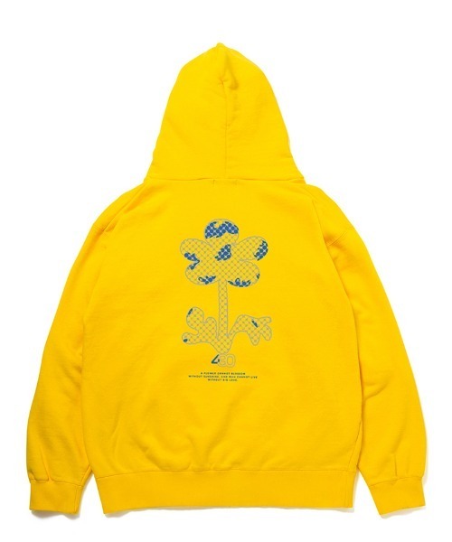 430（フォーサーティ）の「mpa4085- NF BIG LOVE FLOWER Z-U PARKA ジップパーカー(26-120)（パーカー・メンズ・グレー/ブラック/ホワイト/イエロー/ネイビー・1/0/3/2）」の5枚目の写真