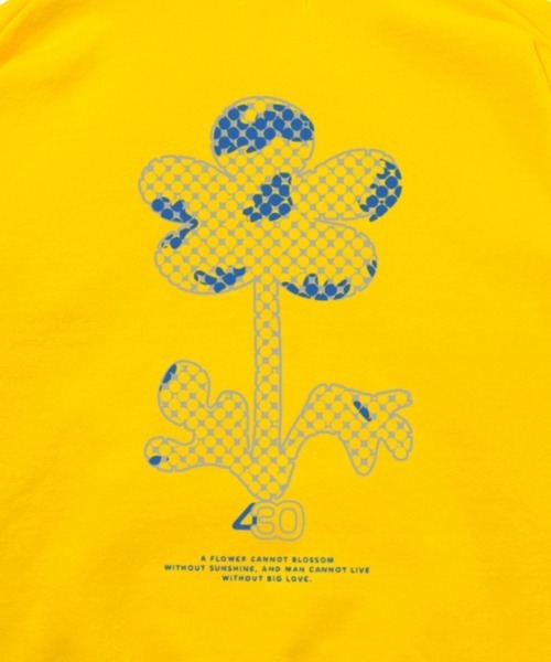 430（フォーサーティ）の「mpa4085- NF BIG LOVE FLOWER Z-U PARKA ジップパーカー(26-120)（パーカー・メンズ・グレー/ブラック/ホワイト/イエロー/ネイビー・1/0/3/2）」の9枚目の写真