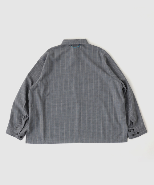 BAYCREW'S DEPO（ベイクルーズデポ）の「SandWaterr / サンドウォーター RESEARCHED HALF ZIP SHIRTS（シャツ/ブラウス・メンズ・ネイビー/グレー・2）」の3枚目の写真