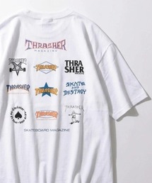 THRASHER | 2026SS THRASHER/スラッシャー オーバーサイズ ワンポイント刺繍 バックプリント 半袖Tシャツ メンズ レディース(Tシャツ/カットソー)