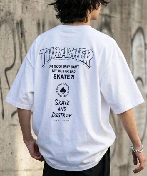THRASHER(スラッシャー)の「2026SS THRASHER/スラッシャー オーバーサイズ ワンポイント刺繍 バックプリント 半袖Tシャツ メンズ レディース(Tシャツ/カットソー・メンズ・ブラック系その他/ホワイト系その他3/ホワイト系その他/ブラック系その他2/ブラック系その他3/ホワイト系その他2・M/L)」の2枚目の写真