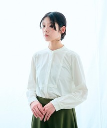 ＩＥＤＩＴ　布はく見えして実はのびやかなカットソー素材の抗菌防臭加工美ノビホワイトブラウス