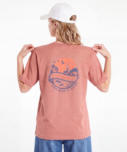 Carhartt(カーハート)の「【T18】【Carhartt/カーハート】S/S POCKET WOODS GRAPHIC TEE(Tシャツ/カットソー・メンズ・オレンジ・MEDIUM/LARGE)」の1枚目の写真