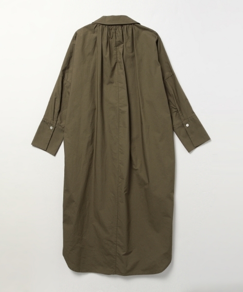 Ray BEAMS（レイビームス）の「Ray BEAMS / Bigシルエット シャツ ワンピース（ワンピース・レディース・オフホワイト/オリーブ・ONE SIZE）」の10枚目の写真