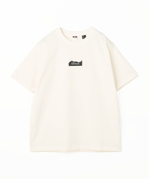 NANGA(ナンガ)の「NANGA ECO HYBRID MT LOGO TEE(Tシャツ/カットソー・メンズ・ホワイト/ブラック・M/L)」の1枚目の写真