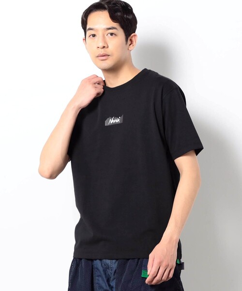 NANGA(ナンガ)の「NANGA ECO HYBRID MT LOGO TEE(Tシャツ/カットソー・メンズ・ホワイト/ブラック・M/L)」の2枚目の写真