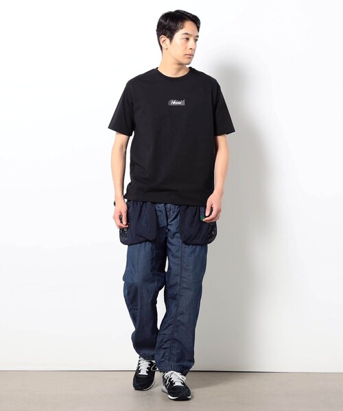 NANGA(ナンガ)の「NANGA ECO HYBRID MT LOGO TEE(Tシャツ/カットソー・メンズ・ホワイト/ブラック・M/L)」の3枚目の写真