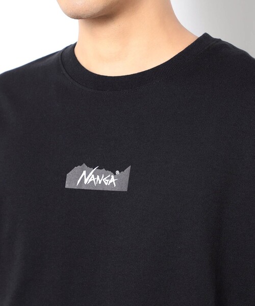 NANGA(ナンガ)の「NANGA ECO HYBRID MT LOGO TEE(Tシャツ/カットソー・メンズ・ホワイト/ブラック・M/L)」の6枚目の写真
