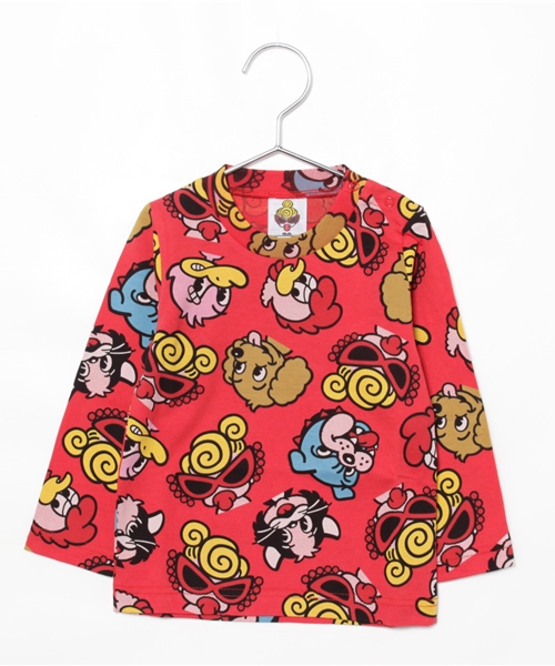 HYSTERIC MINI(ヒステリックミニ)の「BABY PARTY CRUSHER総柄 ロングTシャツ(Tシャツ/カットソー・キッズ・ホワイト/ブルー/レッド・90/80)」の3枚目の写真