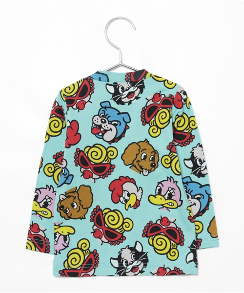 HYSTERIC MINI(ヒステリックミニ)の「BABY PARTY CRUSHER総柄 ロングTシャツ(Tシャツ/カットソー・キッズ・ホワイト/ブルー/レッド・90/80)」の9枚目の写真