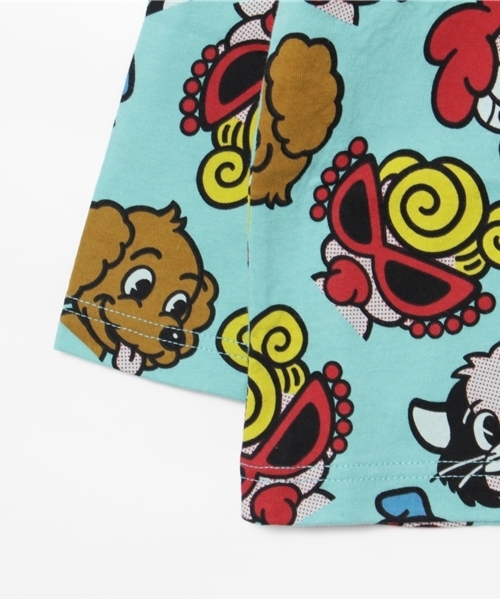 HYSTERIC MINI(ヒステリックミニ)の「BABY PARTY CRUSHER総柄 ロングTシャツ(Tシャツ/カットソー・キッズ・ホワイト/ブルー/レッド・90/80)」の6枚目の写真