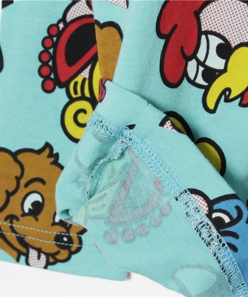 HYSTERIC MINI(ヒステリックミニ)の「BABY PARTY CRUSHER総柄 ロングTシャツ(Tシャツ/カットソー・キッズ・ホワイト/ブルー/レッド・90/80)」の4枚目の写真